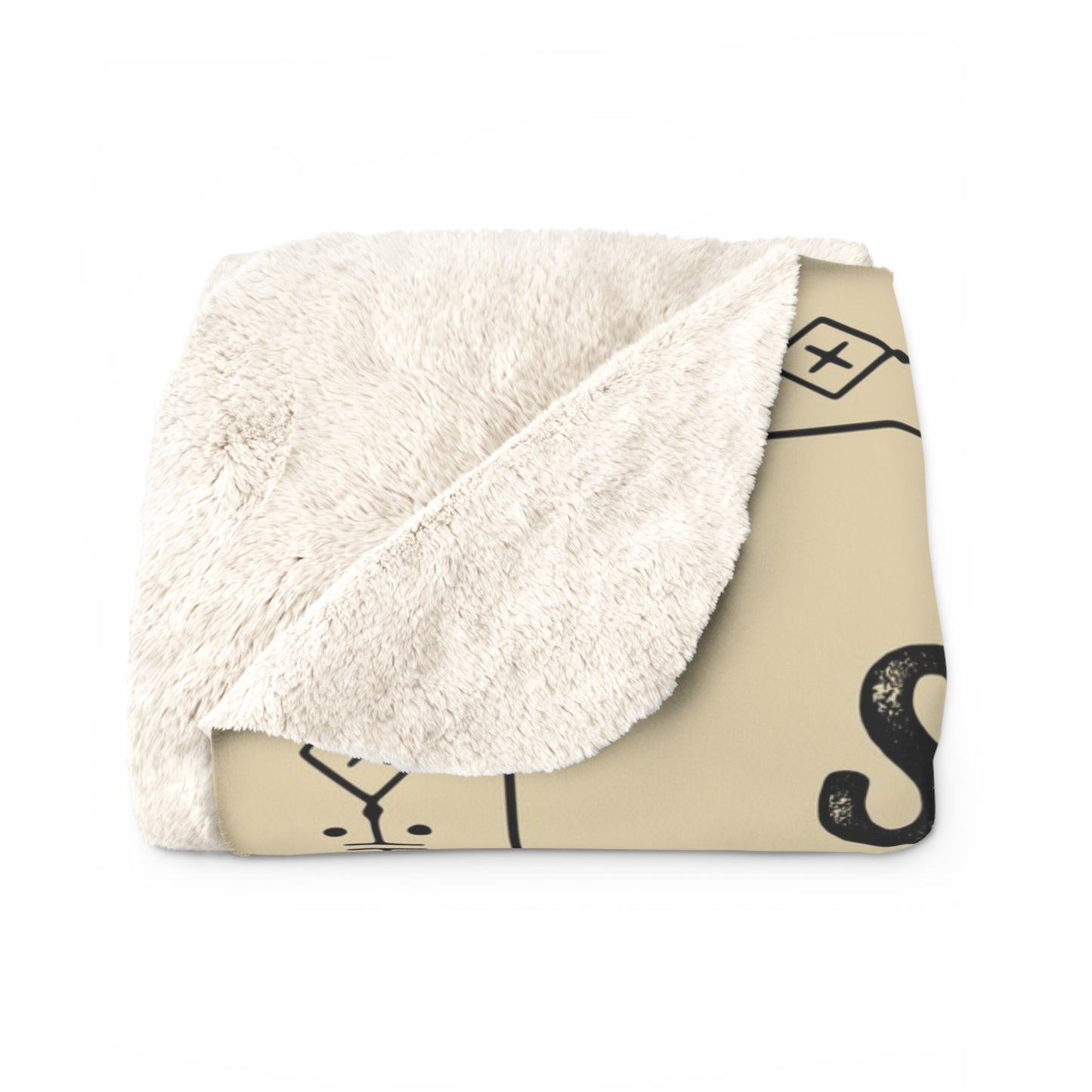 To My Shieldmaiden Sherpa Fleece Blanket - Cozy Viking Gift