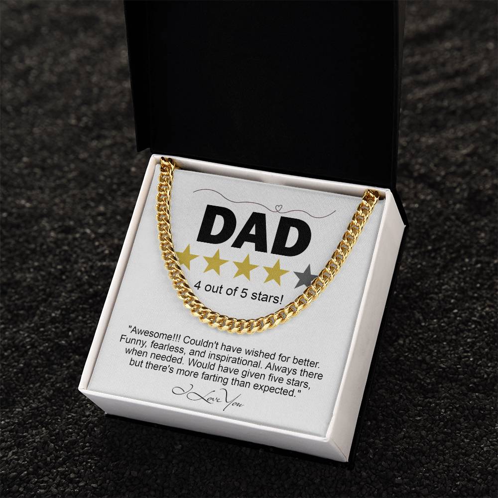 Dad-Five Stars-050724d Cuban Link Chain