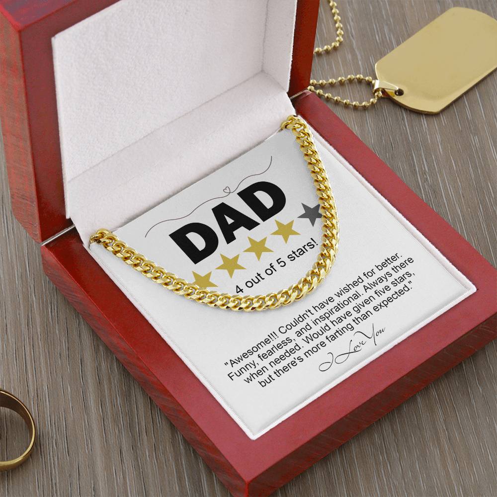 Dad-Five Stars-050724d Cuban Link Chain