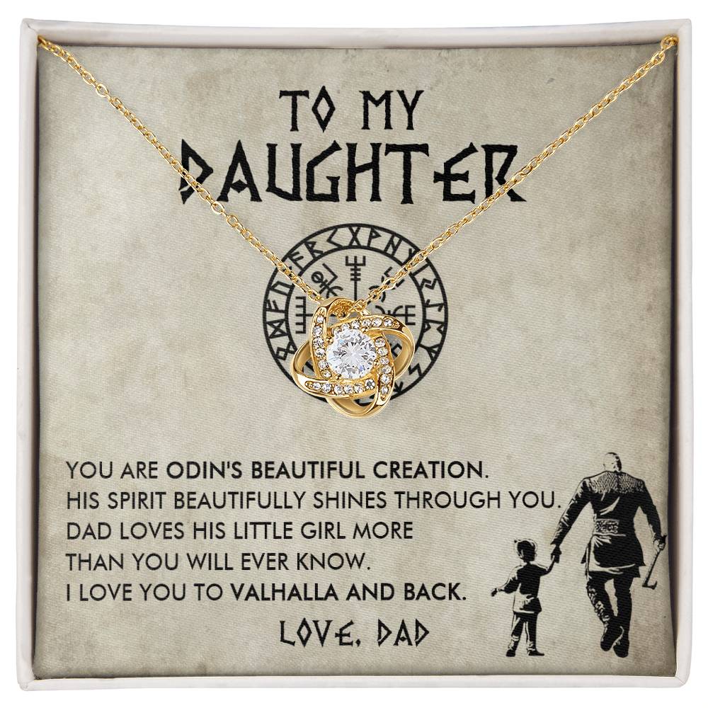 To my daughter - Dad loves his little girl more than you will ever know - Love Knot Necklace 66