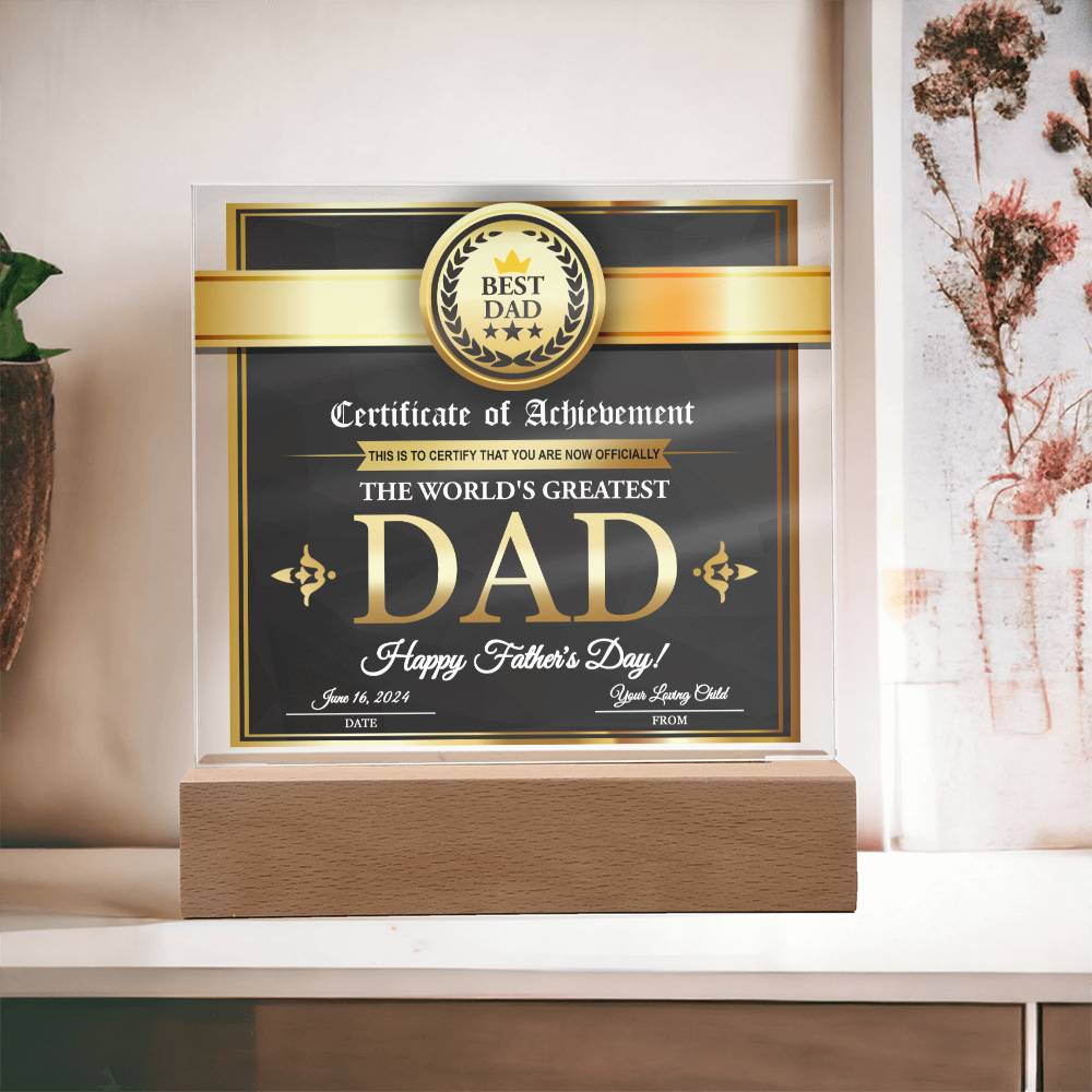Dad - Your Loving Child - Acrylic Acrylic Plaque