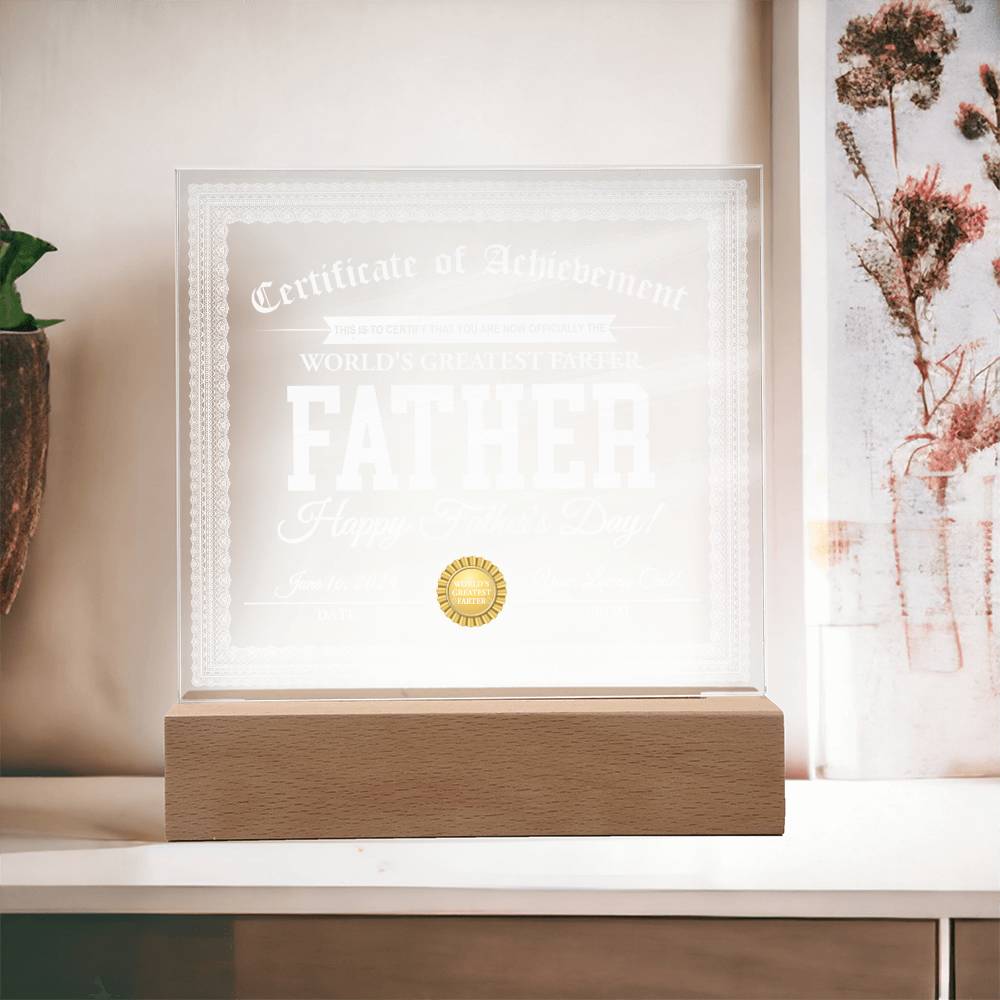 Dad - World's Greatest Farter - Acrylic Acrylic Plaque