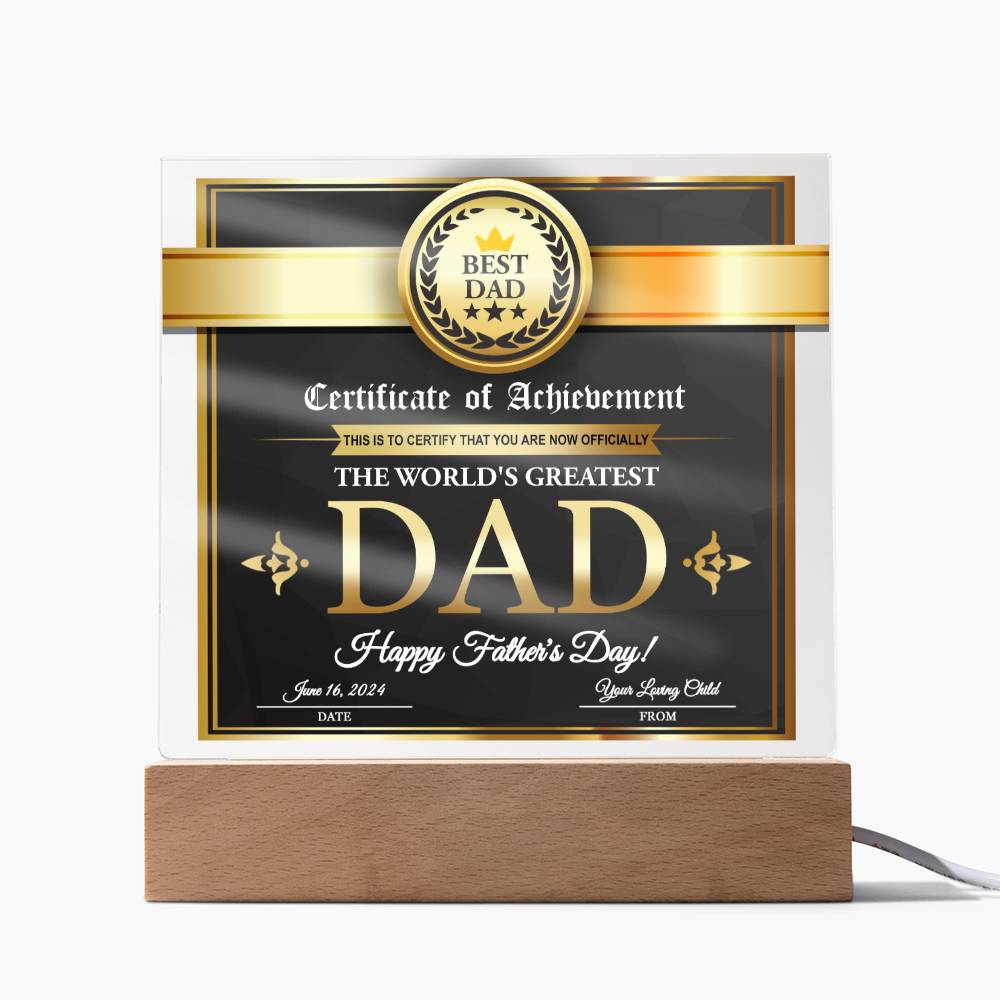 Dad - Your Loving Child - Acrylic Acrylic Plaque