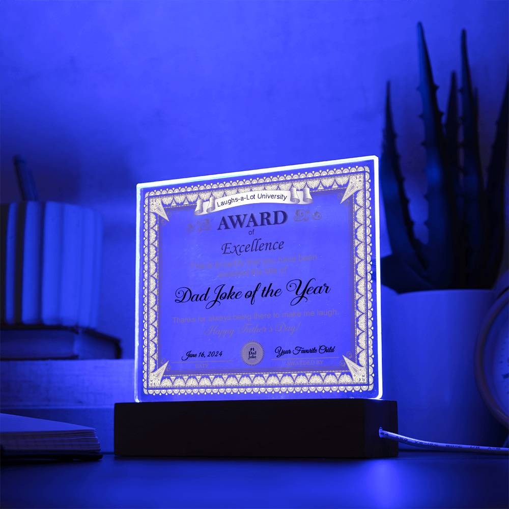 Dad - Award of Excellence - Acrylic Acrylic Plaque