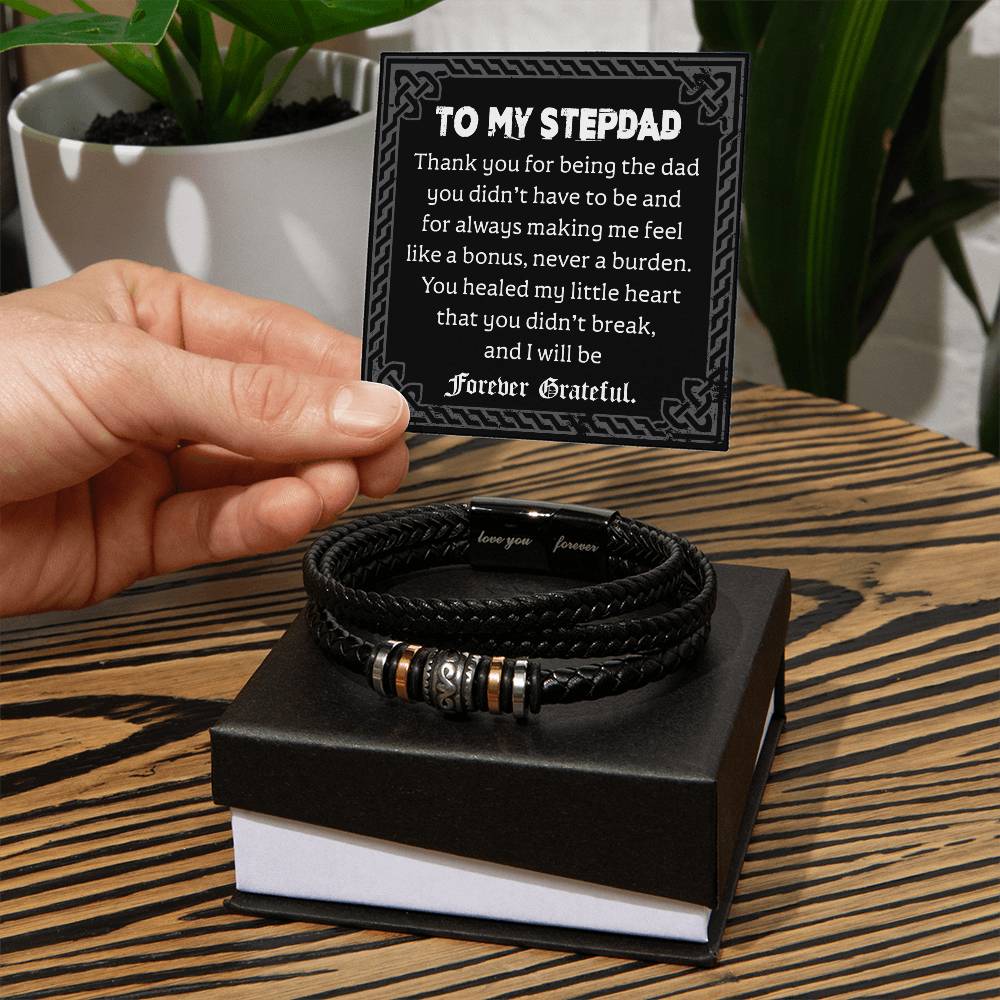 Stepdad-Will Be Forever-Dad Bracelet