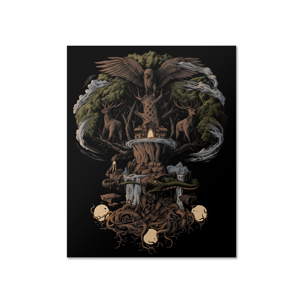 Norse Yggdrasil High Gloss Poster