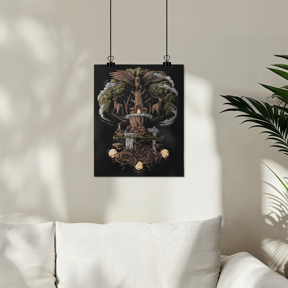 Norse Yggdrasil High Gloss Poster