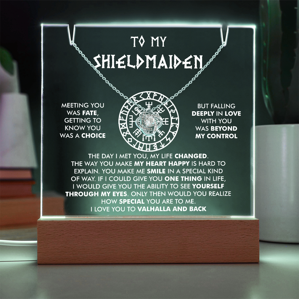To My Shieldmaiden β Keepsake Acrylic & Love Knot Necklace Bundle 27