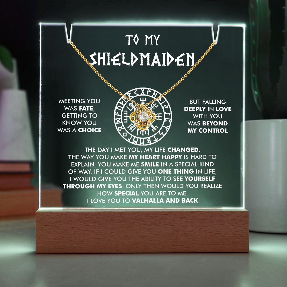 To My Shieldmaiden β Keepsake Acrylic & Love Knot Necklace Bundle 27