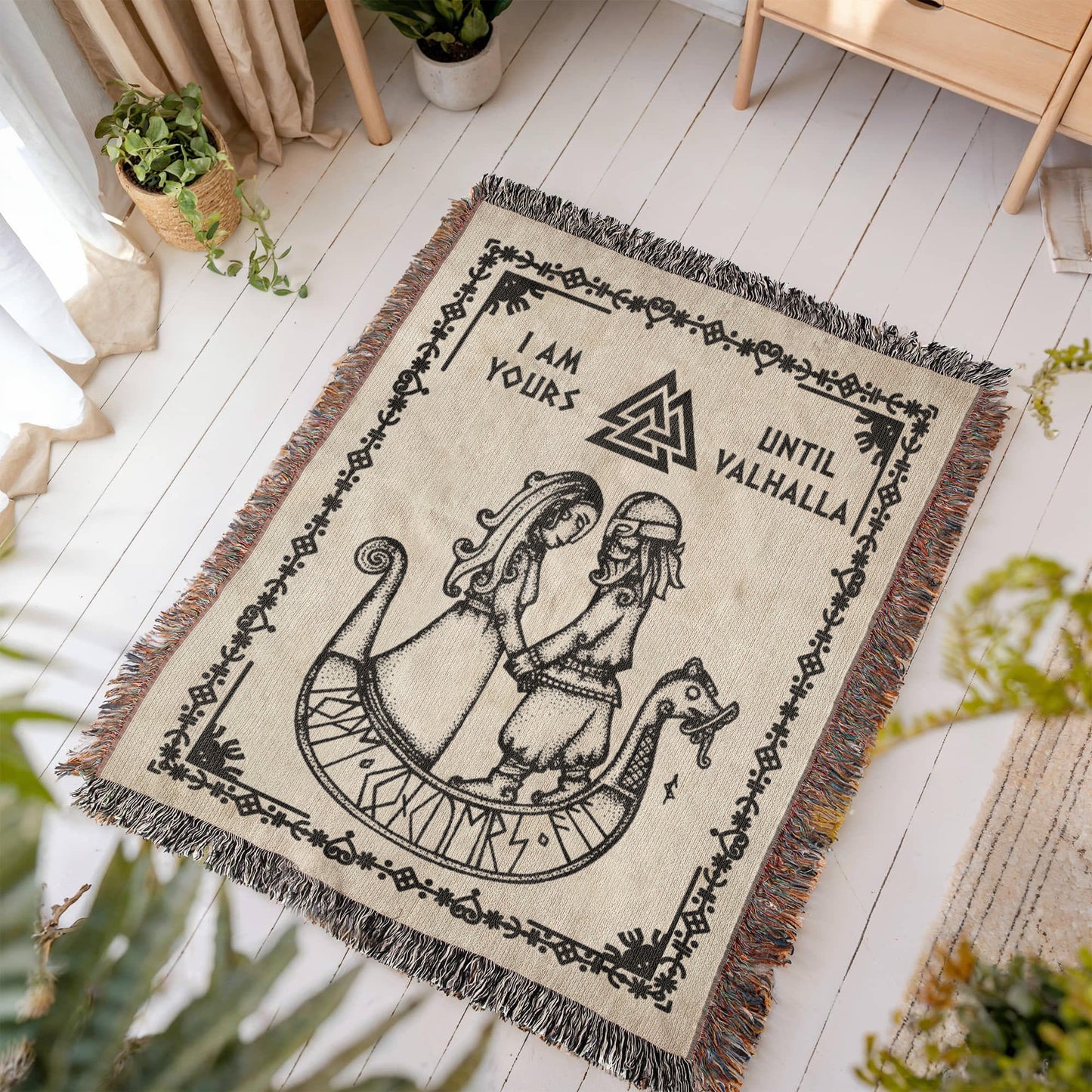 I Am Yours Until Valhalla - Woven Blanket 27