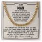 To my man - You are my favorite - Cuban link chain necklace - 102d
