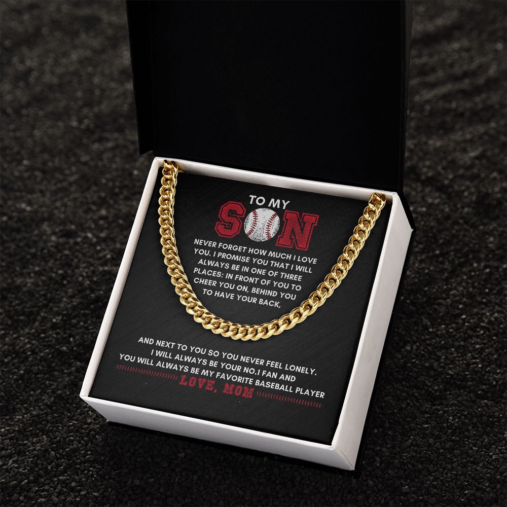 My Baseball Son, Biggest Fan - 076d - Cuban Link Chain