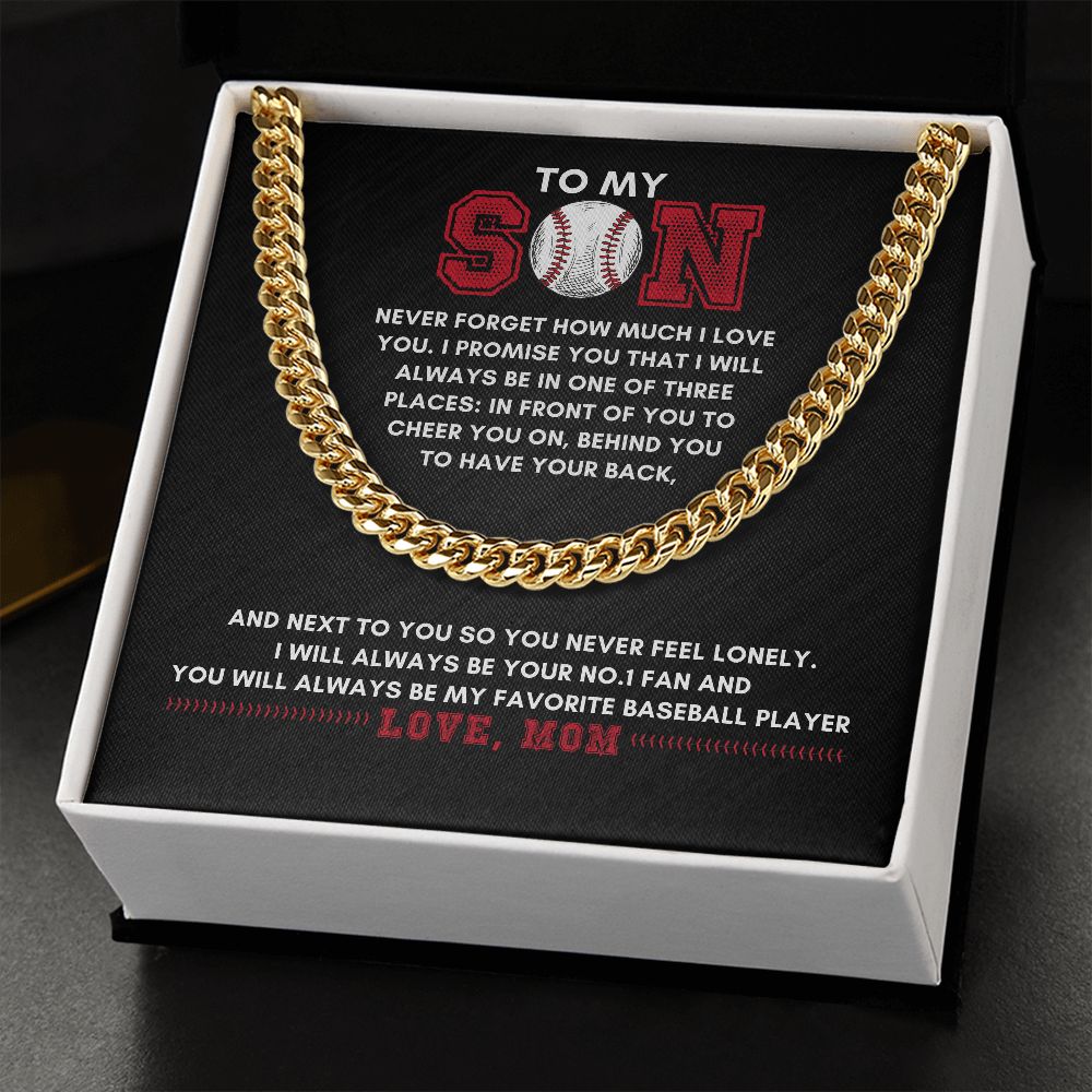 My Baseball Son, Biggest Fan - 076d - Cuban Link Chain