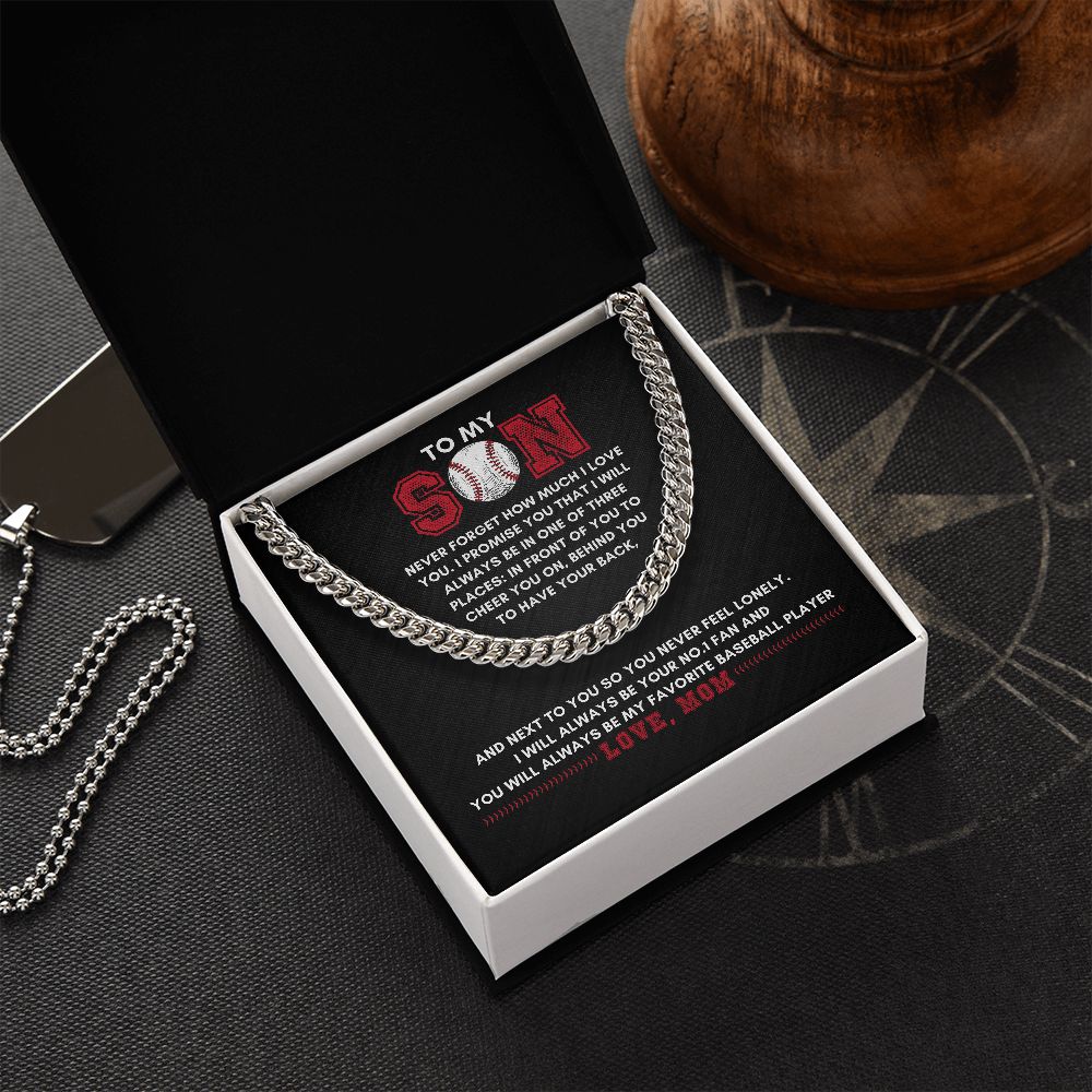 My Baseball Son, Biggest Fan - 076d - Cuban Link Chain