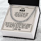 To my man - I love you for all that you are - Cuban link chain necklace - 99d