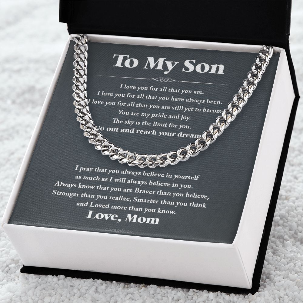 Go out and reach your dreams - 0051d Son - Cuban Link Chain