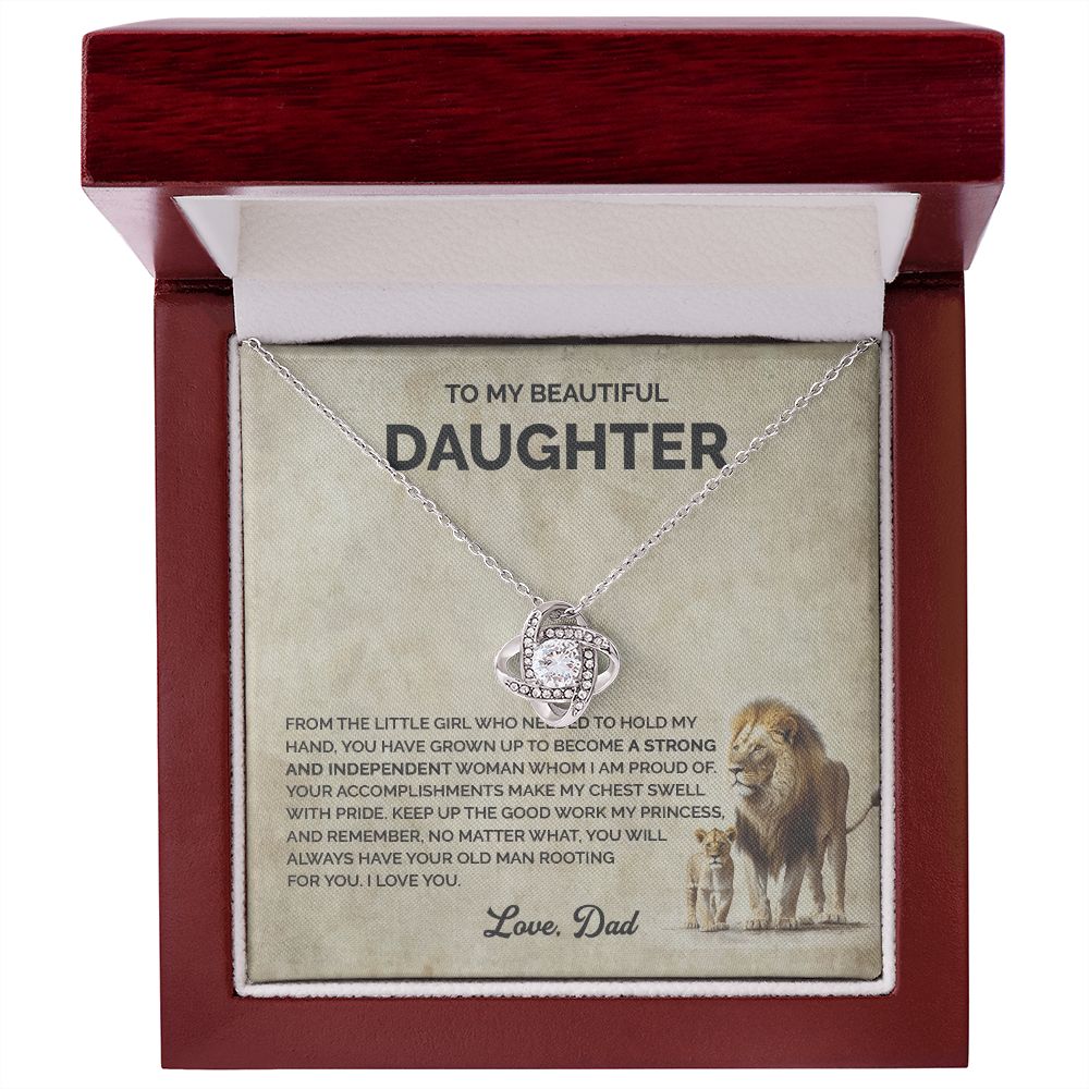 Daughter - Keep up the good work, my princess - 005d Love Knot Necklace
