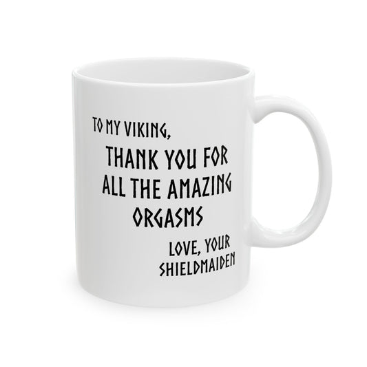 Ceramic Mug, Viking Gifts For Husband, Shieldmaiden Coffee Mug