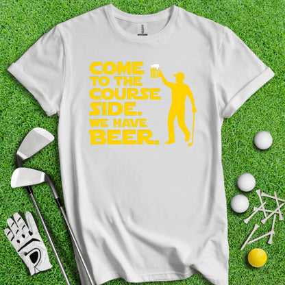 Come to the Course Side – Funny Golf & Beer T-Shirt for Men and Women