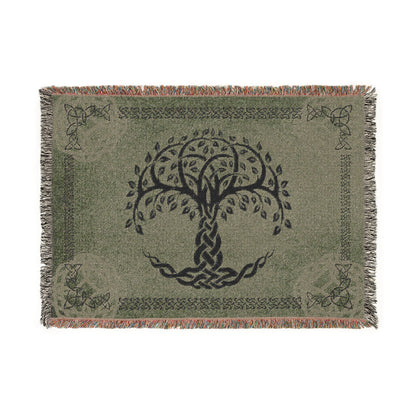 Tree of Life Woven Blanket – Cozy Decorative Throw for Living Room, Meditation, & Spiritual Gifts