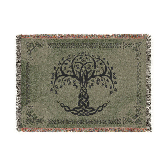 Tree of Life Woven Blanket – Cozy Decorative Throw for Living Room, Meditation, & Spiritual Gifts