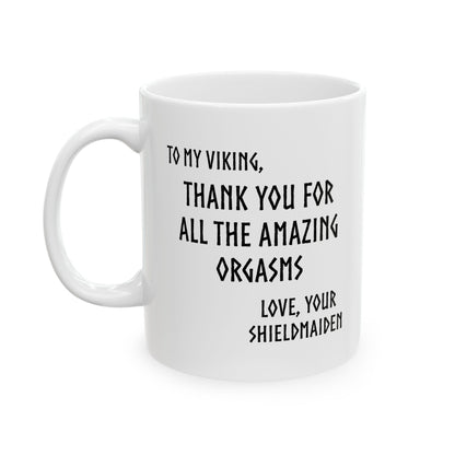 Ceramic Mug, Viking Gifts For Husband, Shieldmaiden Coffee Mug