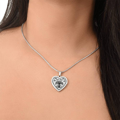 Shieldmaiden - My Love Old Norse Runes Luxury Graphic Heart Necklace 20