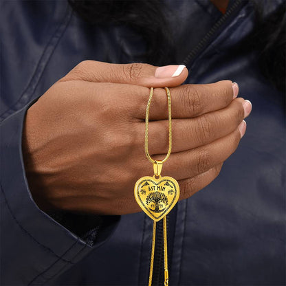 Shieldmaiden - My Love Old Norse Runes Luxury Graphic Heart Necklace 20