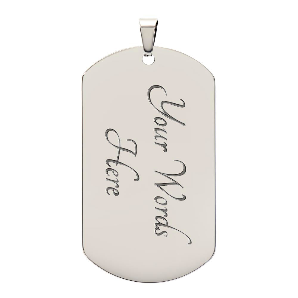 Viking Dog Tag Necklace – “One Lifetime With You” Custom Engraved Pendant 42