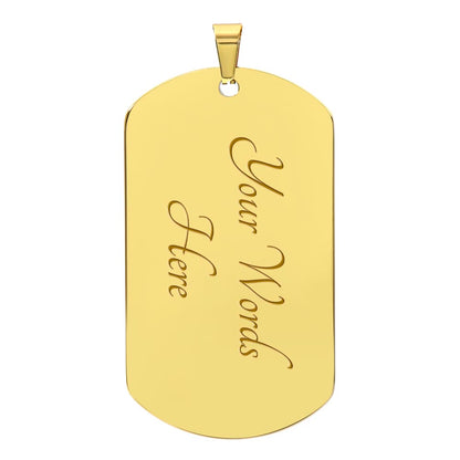 Viking Dog Tag Necklace – “One Lifetime With You” Custom Engraved Pendant 42