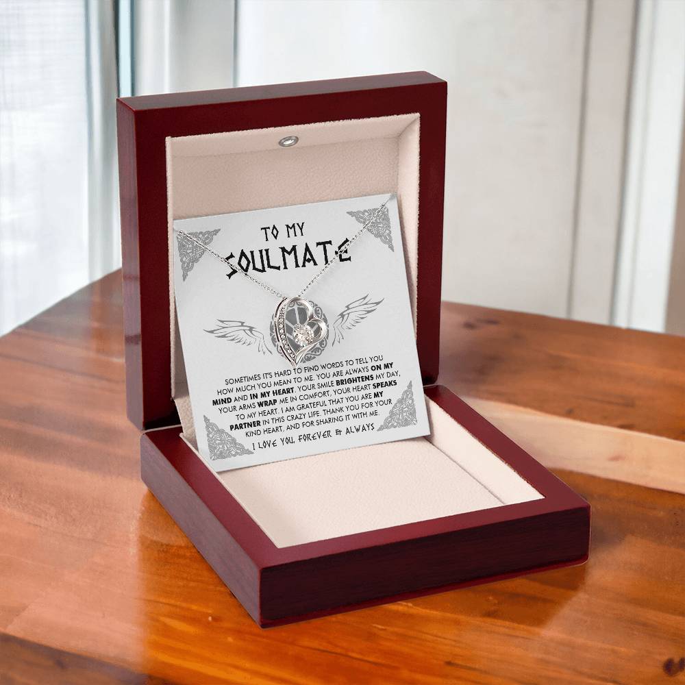 To My Soulmate - Thank you for your kind heart - Forever Love Necklace 84