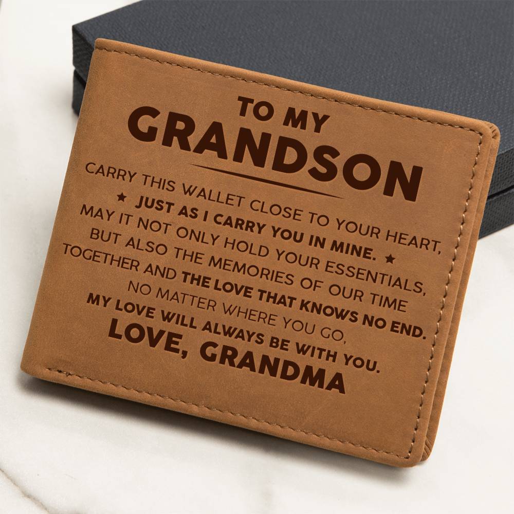 To My Grandson - The love that knows no end - Leather Wallet 01lw