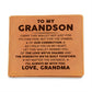 To My Grandson - The Strength We've Built Together - Leather Wallet 13lw