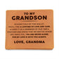 To My Grandson - A Lifetime of Love and Caring - Leather Wallet 15lw