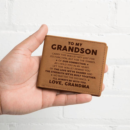 To My Grandson - The Strength We've Built Together - Leather Wallet 13lw