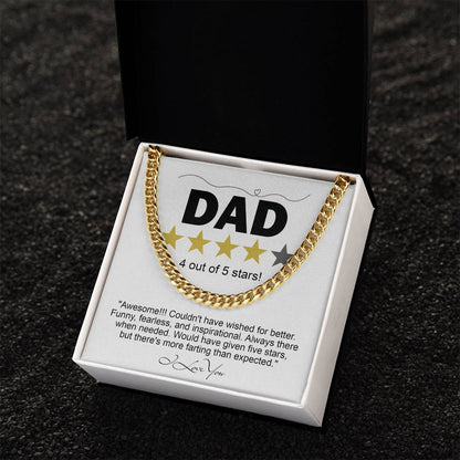 Dad-Five Stars-050724d Cuban Link Chain