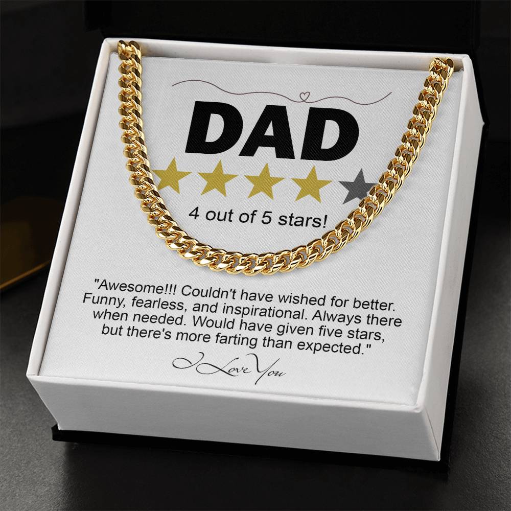 Dad-Five Stars-050724d Cuban Link Chain