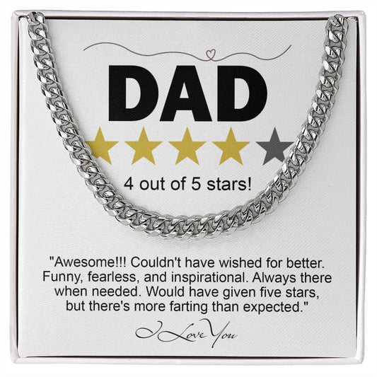 Dad-Five Stars-050724d Cuban Link Chain