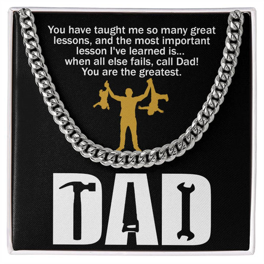 Dad-Call Dad - Cuban Link Chain