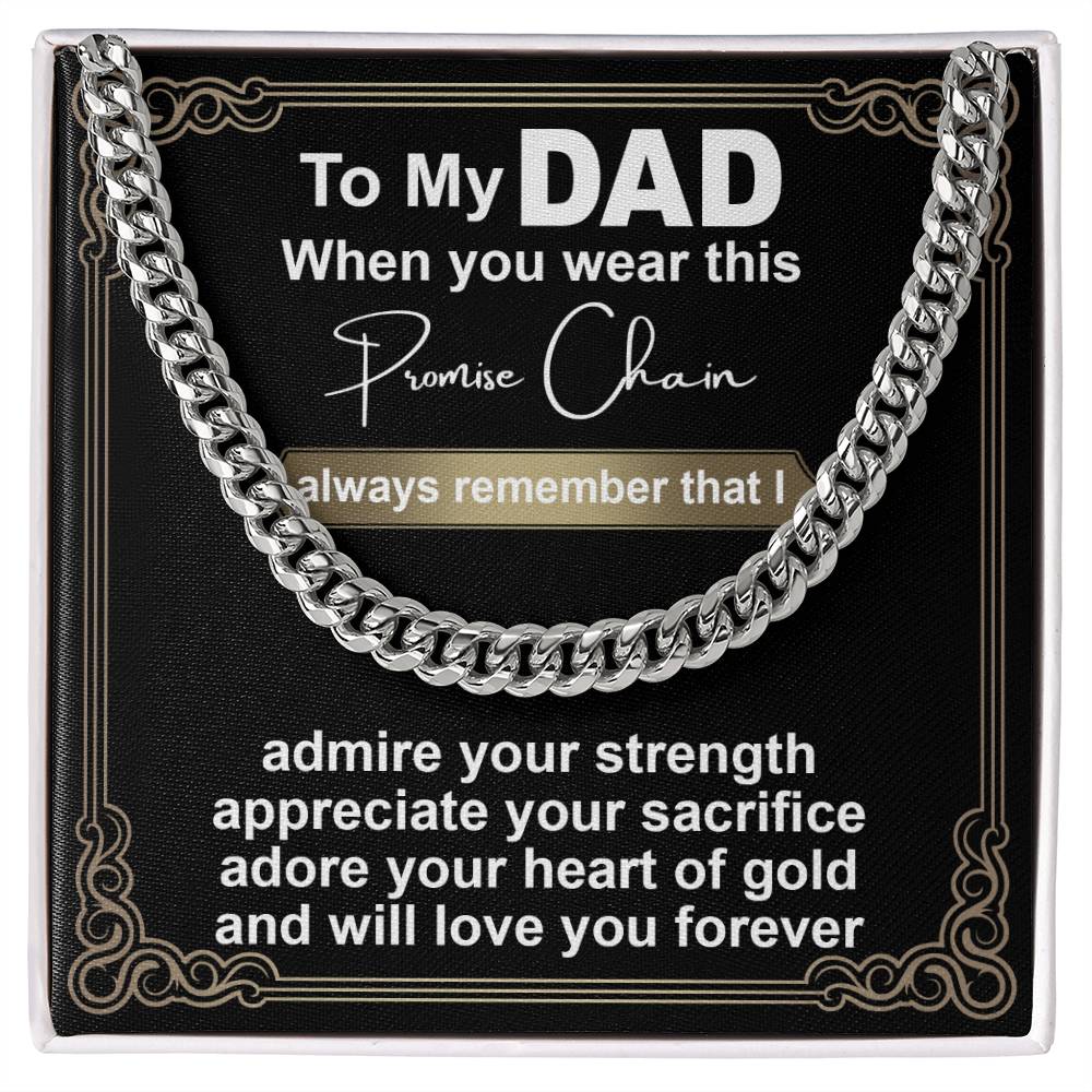 Dad-Promise Chain-050724d Cuban Link Chain – OdinsRelics Co