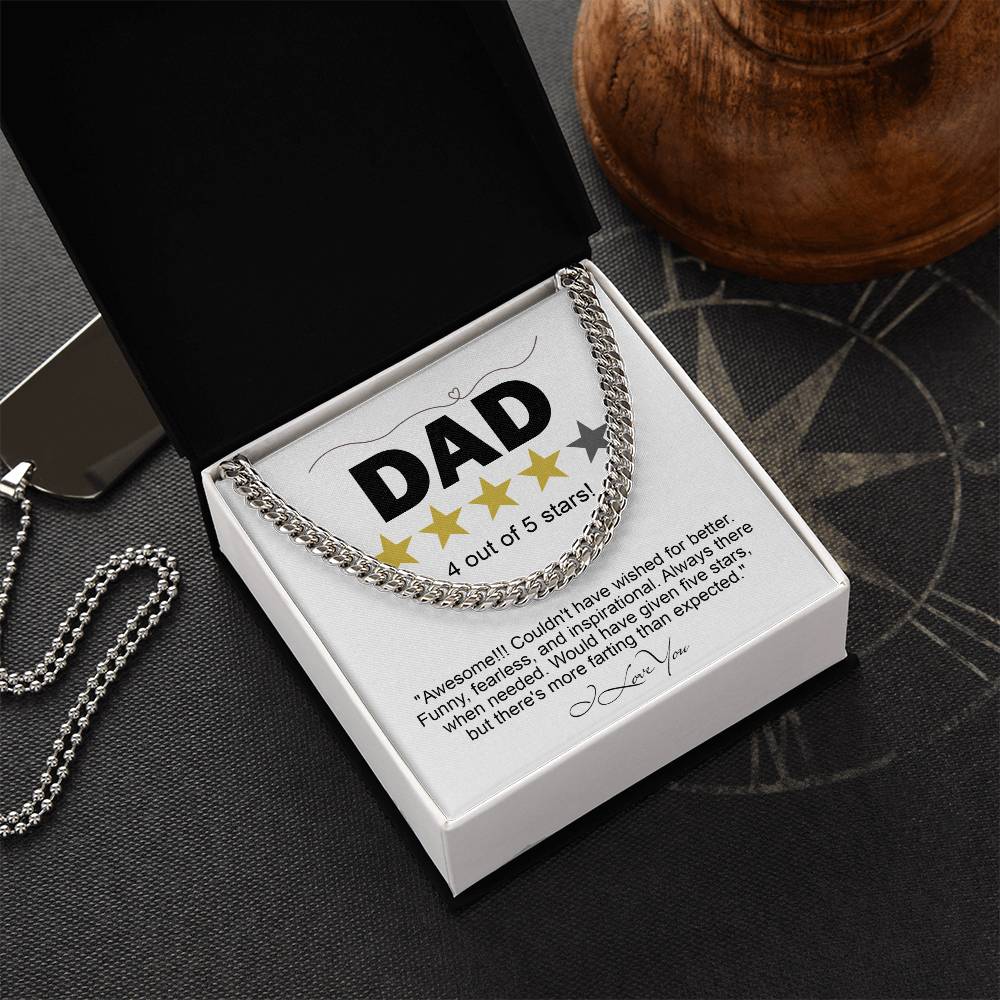 Dad-Five Stars-050724d Cuban Link Chain