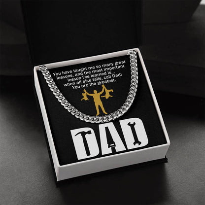 Dad-Call Dad - Cuban Link Chain