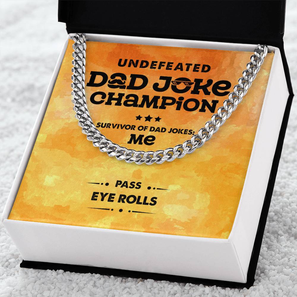 Dad-Dad Joke Champion - Cuban Link Chain
