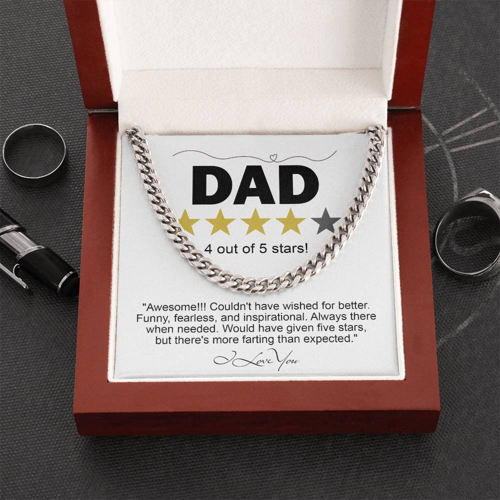 Dad-Five Stars-050724d Cuban Link Chain