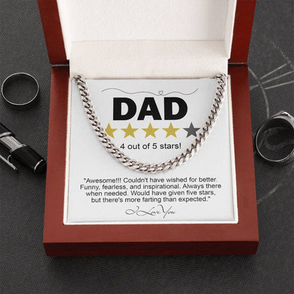 Dad-Five Stars-050724d Cuban Link Chain