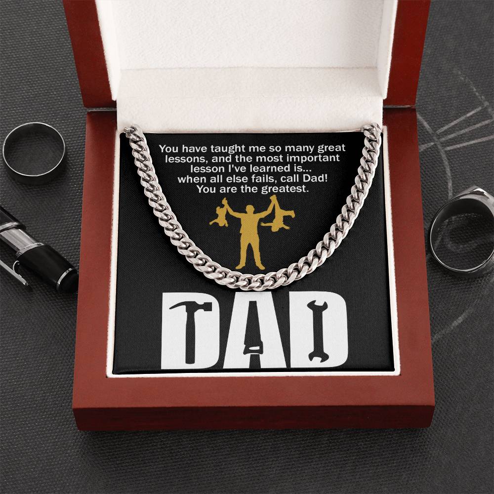 Dad-Call Dad - Cuban Link Chain