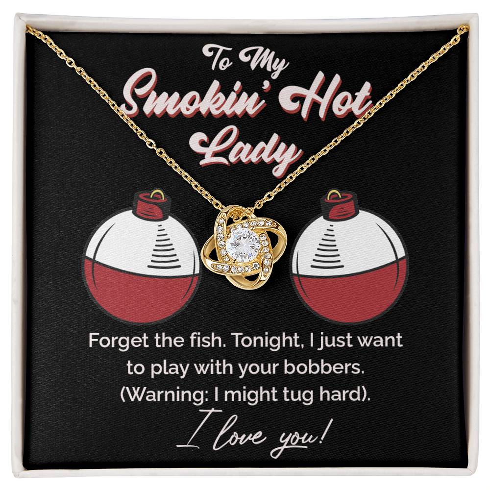 "Tug Hard" Smokin' Hot Lady Necklace – Playful & Naughty Fishing Gift for Her 139