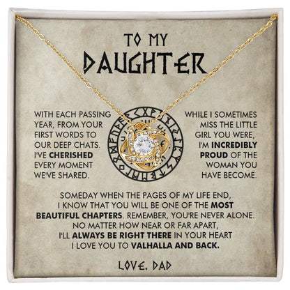 To my daughter - I'm incredibly proud of the woman you have become - Love Knot Necklace 69