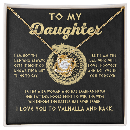 To My Daughter - Be The Wise Woman - Love Knot Necklace 25