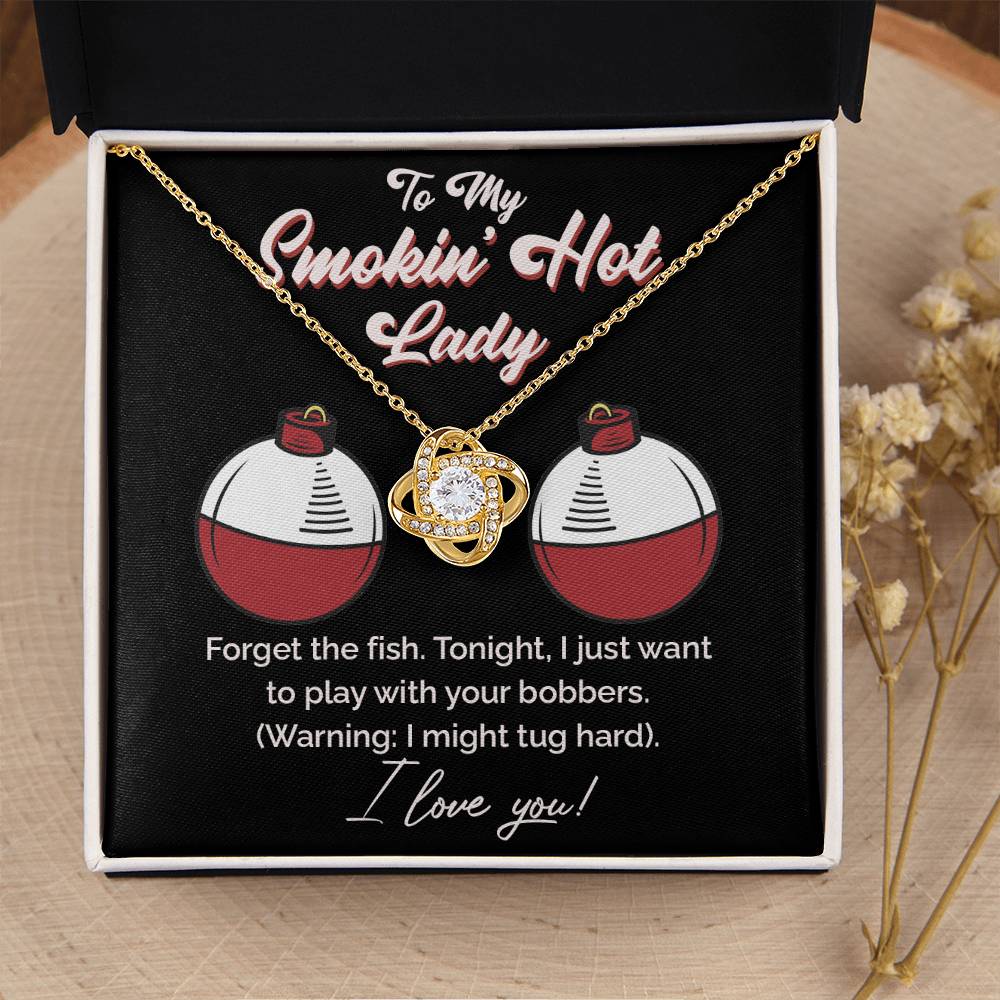 "Tug Hard" Smokin' Hot Lady Necklace – Playful & Naughty Fishing Gift for Her 139